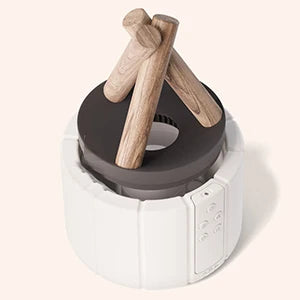Campfire Flame Aromatherapy Diffuser – Wood Grain Cool Mist Humidifier with Remote Control & Auto Shut-Off